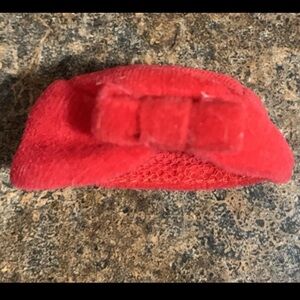 Vintage 1963 Mattel Barbie #939 "RED FLARE" Red Velvet Hat w/White Silk Lining